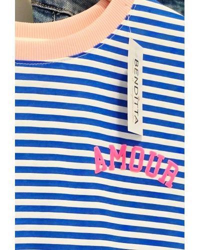 Camiseta Amour / Rayas Azul