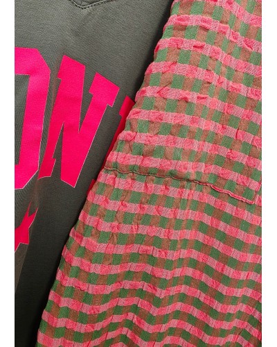 Pantalón Baggy Vichy / Rosa
