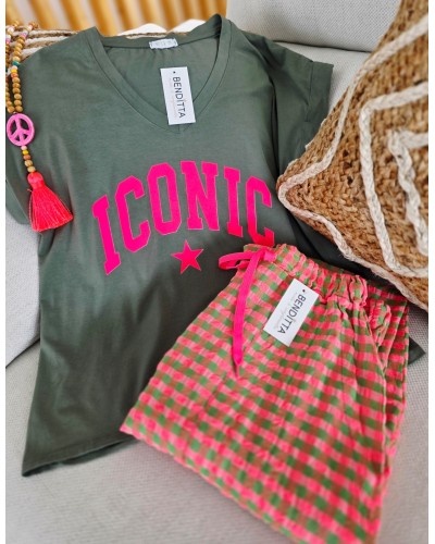 Pantalón Baggy Vichy / Rosa