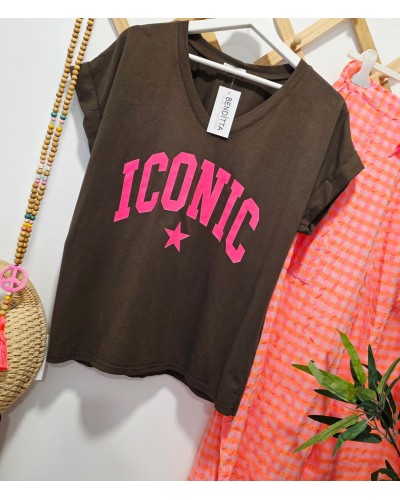 Camiseta Iconic Marrón