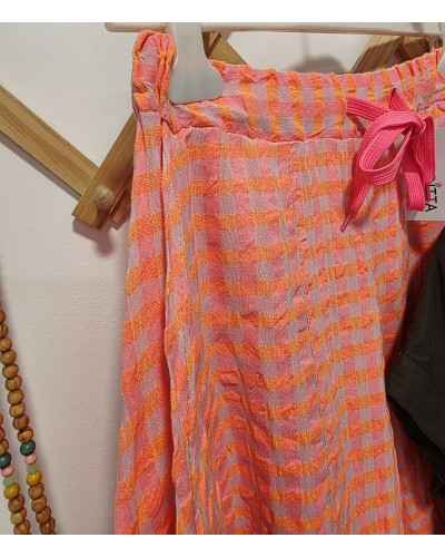Pantalón Baggy Vichy / Flúor