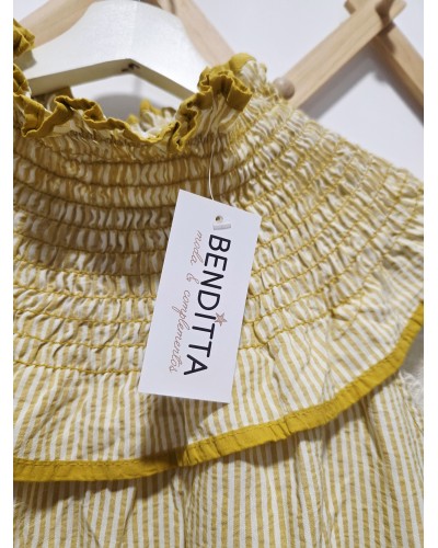Blusa Cuello Rayas / Amarillo