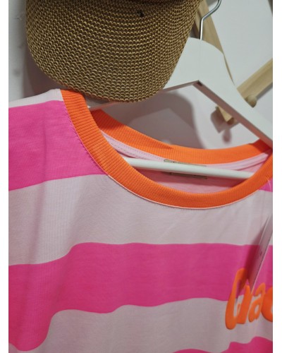 Camiseta Oversize Ciao / Rosa