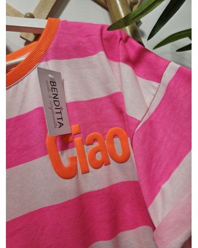 Camiseta Oversize Ciao / Rosa