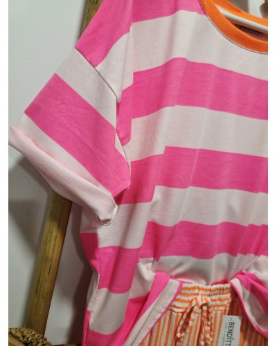 Camiseta Oversize Ciao / Rosa