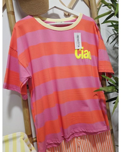 Camiseta Oversize Ciao / Naranja