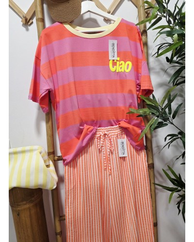 Camiseta Oversize Ciao / Naranja