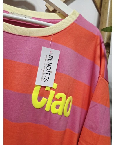 Camiseta Oversize Ciao / Naranja