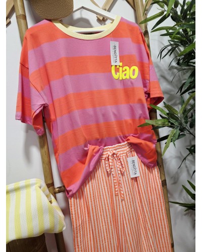 Camiseta Oversize Ciao / Naranja