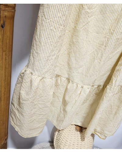 Vestido Cuello / Rayas Amarillo