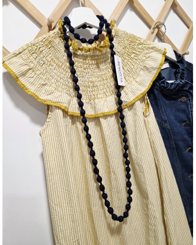 Vestido Cuello / Rayas Amarillo