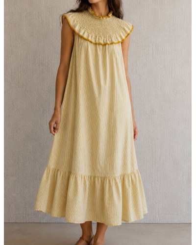 Vestido Cuello / Rayas Amarillo