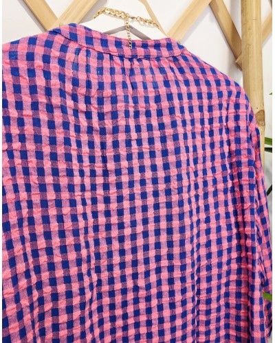 Blusa Vichy Rosa / Azulón