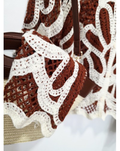 Chaqueta Crochet Bicolor
