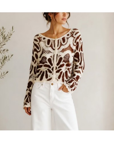 Chaqueta Crochet Bicolor