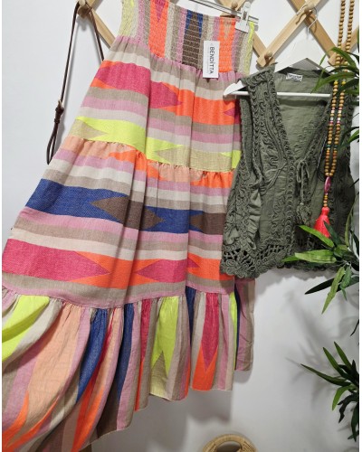 Falda Étnica Multicolor
