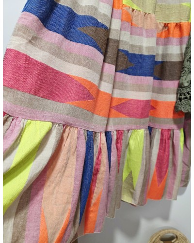 Falda Étnica Multicolor