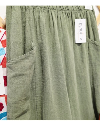Pantalón Lino / Ancho Verde