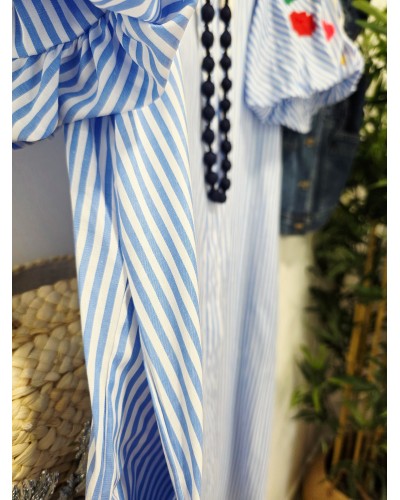 Vestido Camsiero / Mangas Bordadas